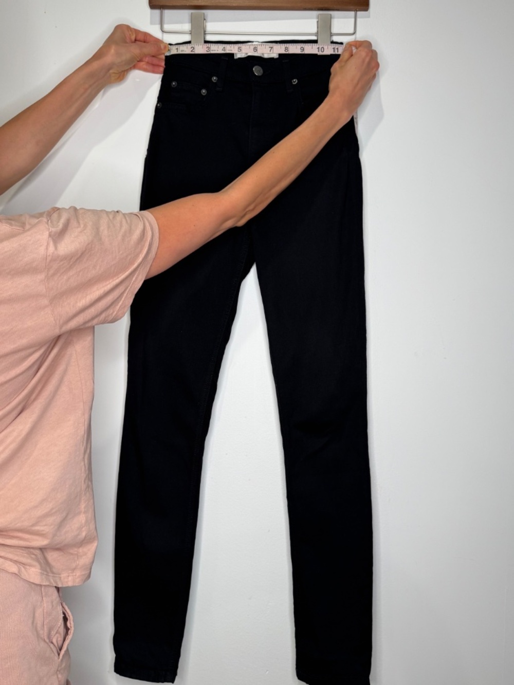 Reformation High & Skinny Stretch Jean Black Size 23 (High Rise, Super Stretch) - Picture 12 of 16